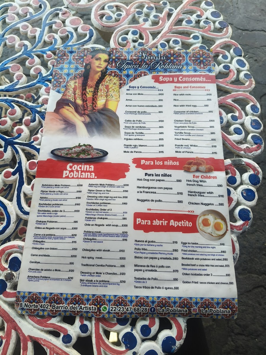 Fonda Típica La Poblana Menu - Image 4