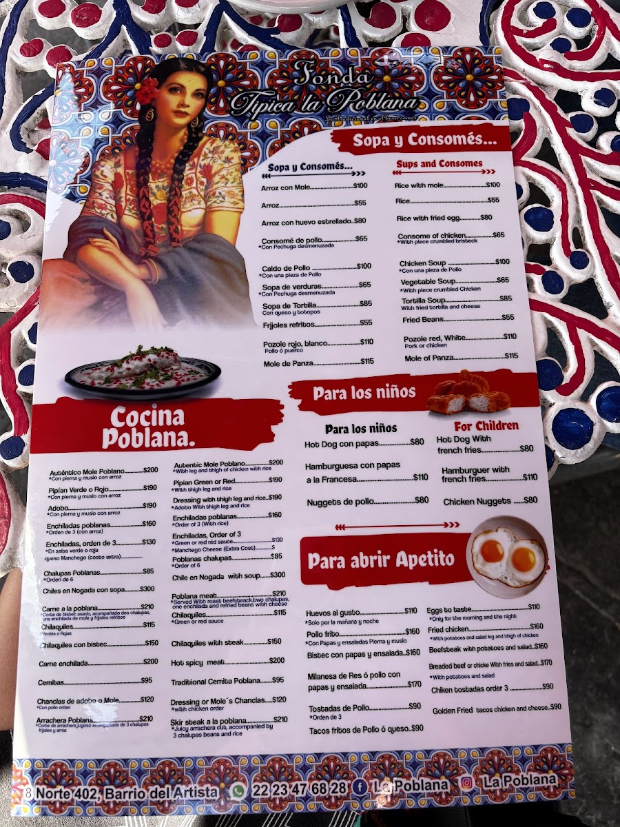 Fonda Típica La Poblana Menu - Image 5